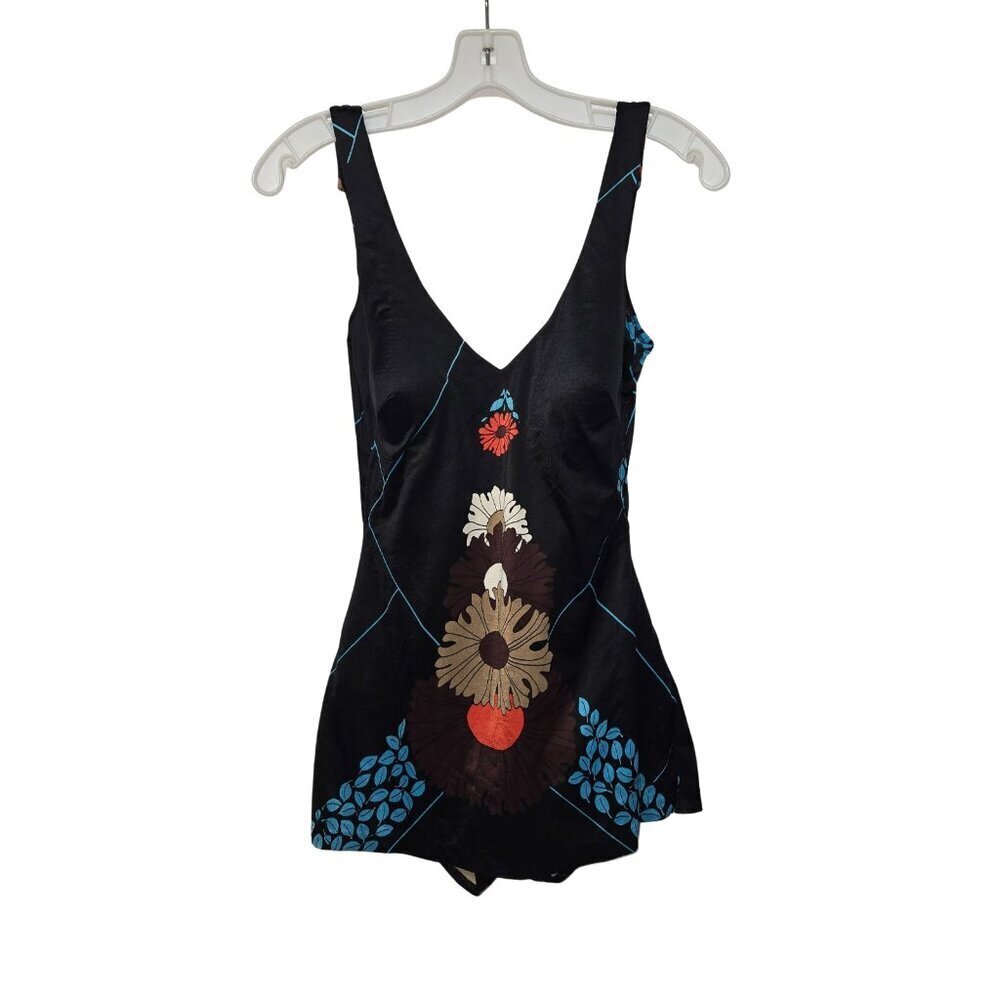 Vintage 70s 80s Swimdress Swimsuit Perfection Fit Roxanne B Cup Union Made S M